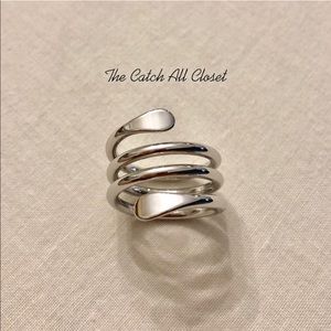 Silver Swirl Ring - Size 7